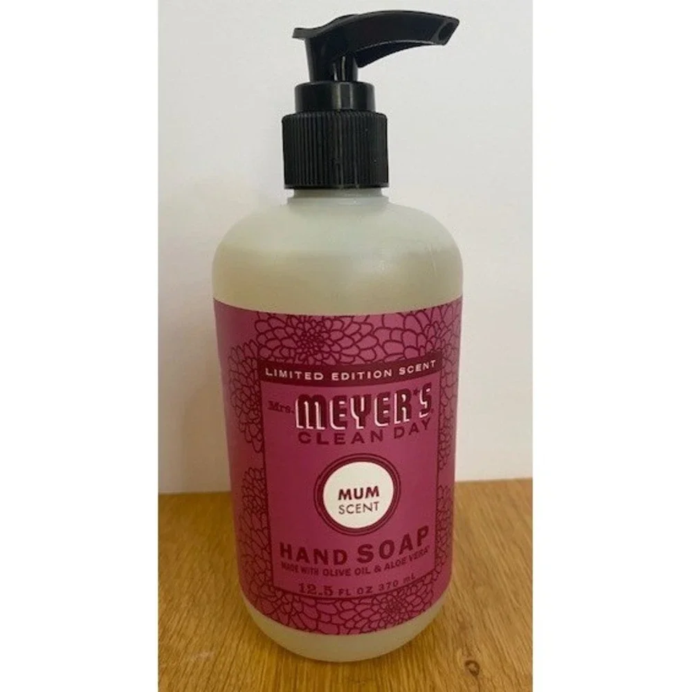 Lot of 2 Mrs. Meyer's Hand Soap 12.5oz Purple New Mum Scent Limited Edition